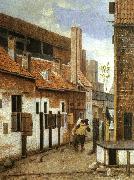 Jacobus Vrel Street Scene with Two Figures Walking Away USA oil painting reproduction